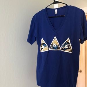 Blue Paisley Tri Delta Letters